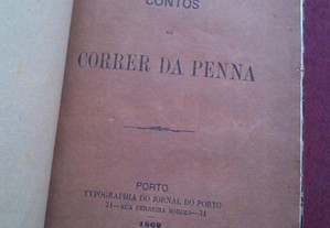 Alberto Pimentel-Contos Ao Correr da Pena-1.ª Edição-Porto-1869
