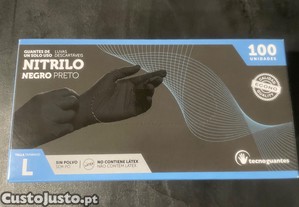 Nitrilo luva preta