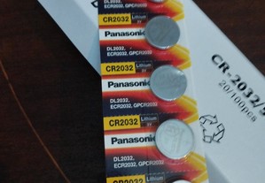 Sleeve 5 pilhas Panasonic CR 2032 novas