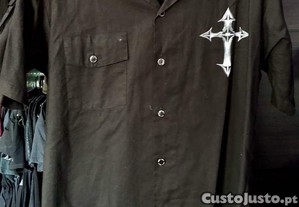 Camisa Gótica de Meia Manga para Homem