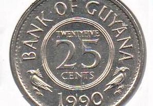 Guiana - 25 Cents 1990 - soberba