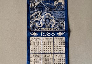 Calendário de Pano Holanda 1988