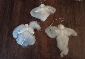 3 Anjos de Lã, Decoração de Natal
