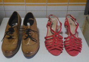 Sapato/bota e sandálias novas