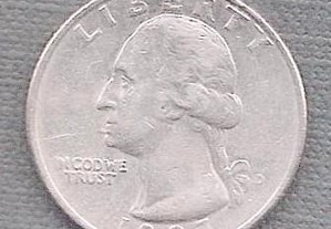 Moeda USA - 1/4 Dollar Década 1980