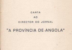 Carta ao Director Jornal "A Província de Angola"