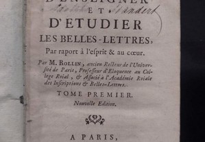 De La Maniere D´enseigner et D´etudier les belles-Lettres 1755