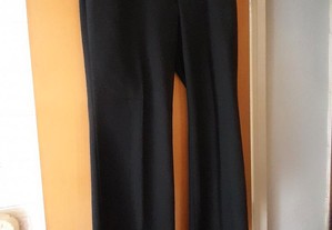 Calças H&M cor preto tamanho 40 (cintura 43 cm) + écharpe