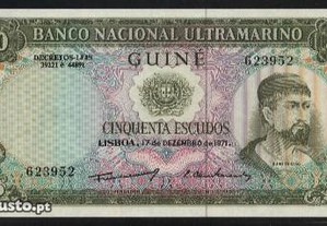 Espadim - Nota de 50$00 de 1971 - Guiné