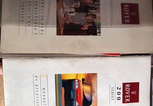 Manuais livros revisões e instruções Rover 214 com capa