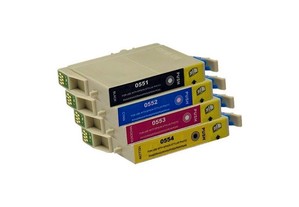 Pack 4 Tinteiros para Impressora - EPSON (T0551-T0554)
