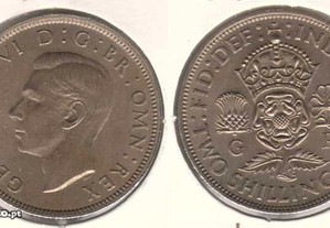 Grã-Bretanha - 2 Shillings 1947 - soberba