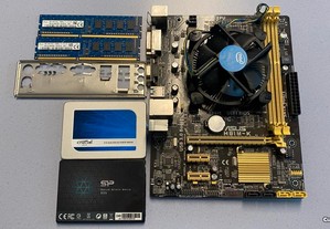 Motherboard Asus 1150 H81M-K Intel Core i3 - 4170 CPU @ 3.70GHz + Memória RAM DDR3 8Gb