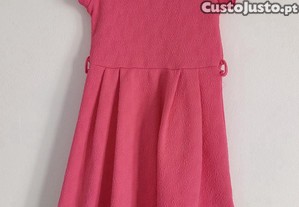 Vestido rosa, Vero, manga curta,Tam 116, Primark