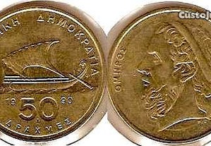 Grécia - 50 Drachmes 1990 - soberba
