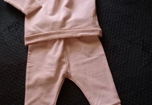 Fato bebé , conjunto 2 peças - Zyppy - 6-9 meses - Cor-de-rosa