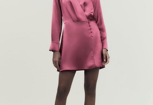 Vestido - jumpsuit acetinado da Zara novo com etiqueta