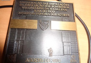 Medalha Bombeiros Inauguração Instalações Pico Açores