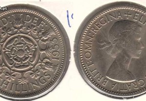 Grã-Bretanha - 2 Shillings 1953 - soberba