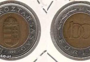 Hungria - 100 Forint 1995 - mbc+/bela bimetálica