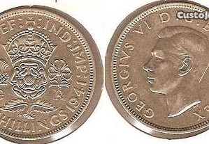 Grã-Bretanha - 2 Shillings 1941 - soberba prata