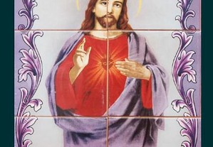 Painel de Azulejos Sagrado CORAÇÃO DE JESUS Cristo