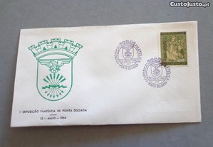 Raro envelope I Exposição Filatélica de Ponta Delg