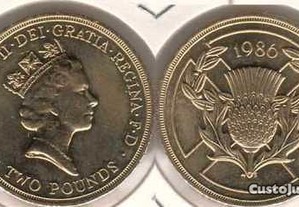 Grã-Bretanha - 2 Pounds 1986 - soberba