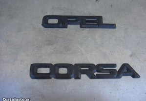 Opel Corsa A Letras símbolo legenda marca modelo