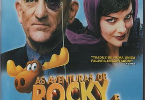 Dvd As Aventuras de Rocky e Bullwinkle - comédia - Robert DeNiro - extras