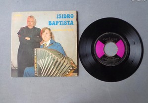 Disco vinil single - Isidro Baptista - A História