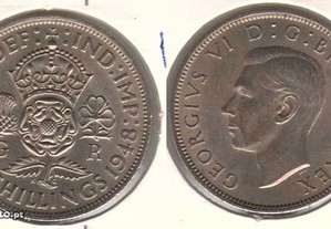 Grã-Bretanha - 2 Shillings 1948 - soberba