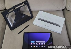 Samsung Galaxy Tab S9, S Pen, capa, como novo, fatura, garantia