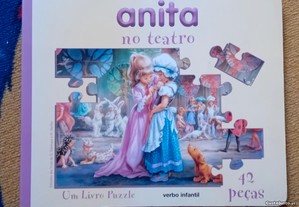 Livro com puzzle, anita teatro, verbo infantil