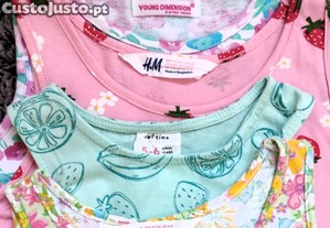 Conjunto 4 Vestidos Menina 5-6 Anos