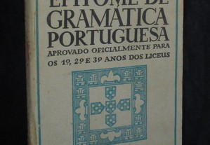 Livro Epítome de Gramática Portuguesa José Pereira Tavares 1941