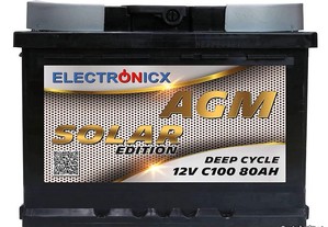 Bateria solar AGM 12V 80Ah a 140Ah