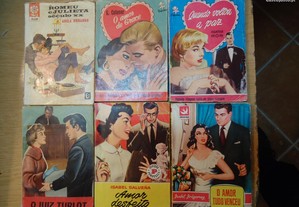 6 livros de Romance Raros da década de 50 e 60