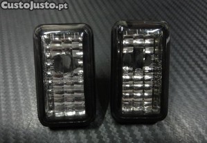 Piscas / faróis / farolins laterais+ lâmpadas cromadas para AUDI 80, 90, 100, 200, A6, V8, COUPE, CABRIO fundo smoke