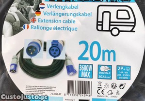 Extensão elétrica com 20 metros, de 3x2,5 mm