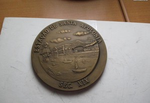 Medalha Caminho de Ferro Estação Santa Apolónia SEC. XIX