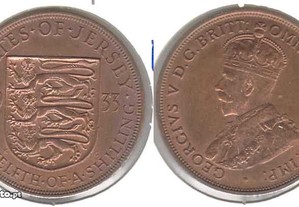 Jersey - 1/12 Shilling 1933 - bela/soberba