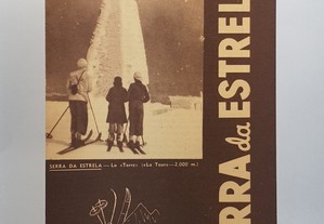 SERRA DA ESTRELA Tríptico Folheto Turístico Edição S.N.I. 1949