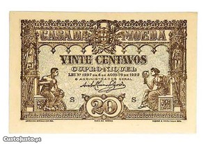 Cédula 20 Centavos 1922