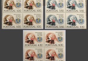 Série 3 quadras selos Org. Mundial da Saúde - 1968