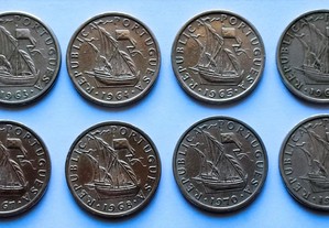 Moedas de 5$00 Escudos (1963,64,65,66,67,68,70 e 71)