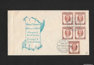 Envelope do 1º dia. Filipinas 1953