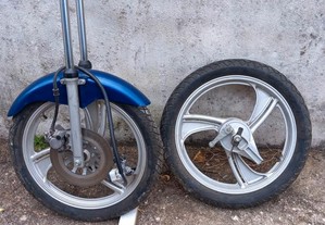 duas rodas completas para moto ou motorizadas