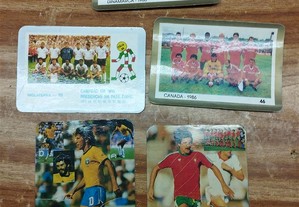 Lote calendarios futebol - panini - manil - mexico 86