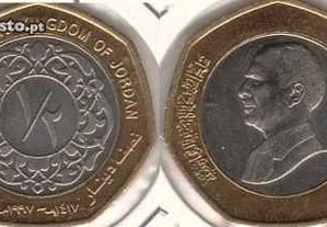 Jordânia -1/2 Dinar 1417(1997)-soberba bimetálica